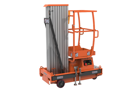 Empurrar em torno de elevadores de mastros verticais únicos com várias configurações de segurança automatizadas