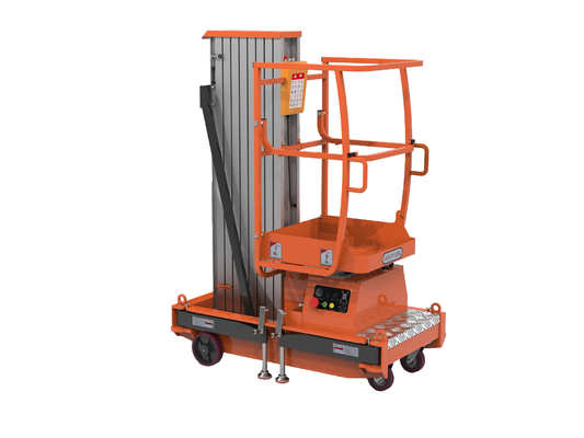 Empurrar em torno de elevadores de mastros verticais únicos com várias configurações de segurança automatizadas