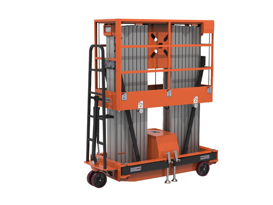 Empurrar em torno de elevadores de mastro duplo vertical com sistema de base durável e robusto
