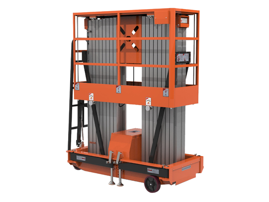 Empurrar em torno de elevadores de mastro duplo vertical com sistema de base durável e robusto