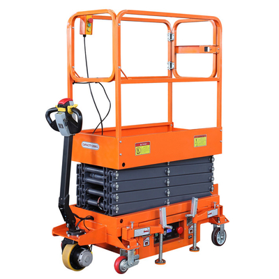 Indoor Push Around Hidráulico Mini Scissor Lift Compacto Design