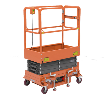 Indoor Push Around Hidráulico Mini Scissor Lift Compacto Design