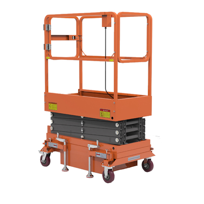 Indoor Push Around Hidráulico Mini Scissor Lift Compacto Design