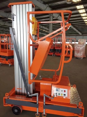 Empurrar em torno de Alumínio elevadores de mastro vertical Estrutura forte Elevação suave