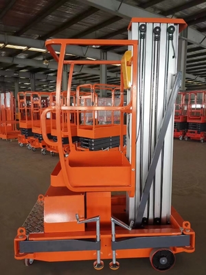 Empurrar em torno de Alumínio elevadores de mastro vertical Estrutura forte Elevação suave