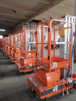 Empurrar em torno de Alumínio elevadores de mastro vertical Estrutura forte Elevação suave