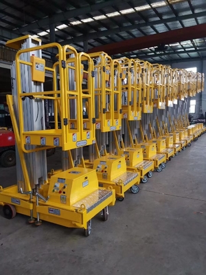 Empurrar em torno de Alumínio elevadores de mastro vertical Estrutura forte Elevação suave